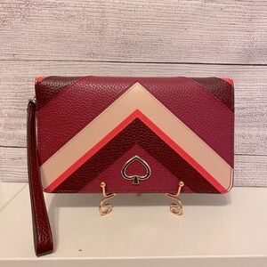 Kate Spade Kourtney chevron clutch​